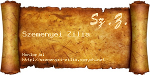 Szemenyei Zilia névjegykártya